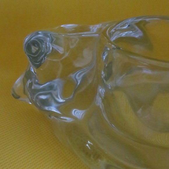 Sleeping Cat Clear Glass Votive Candle Holder (F55) - Picture 4 of 4